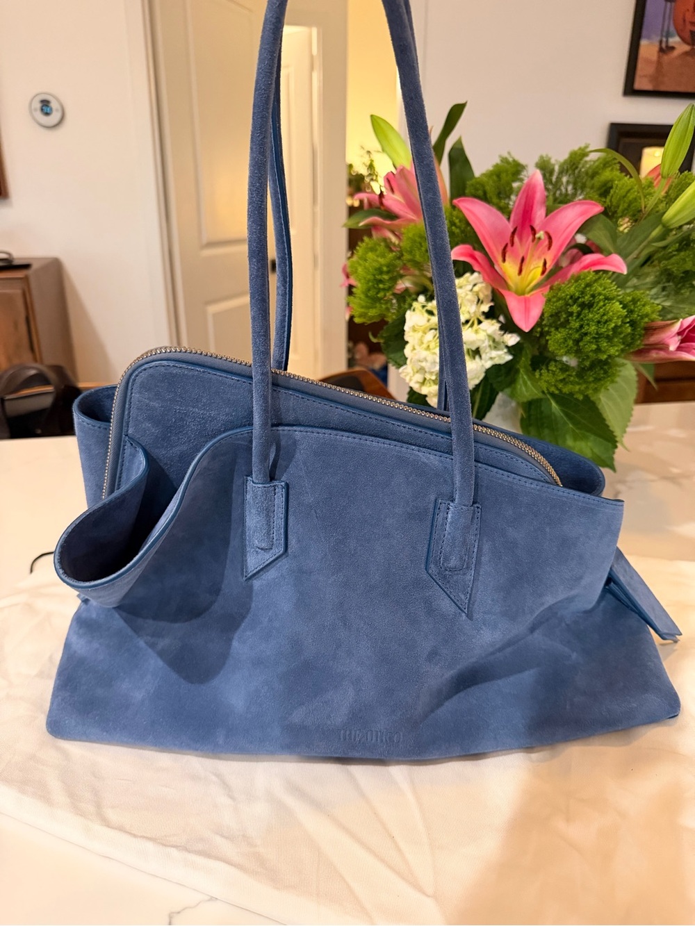 Blue Suede The Attico Tote Bag - Elegant Everyday Shoulder Bag - Picture 2 of 7